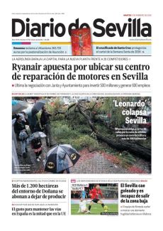 ‘LEONARDO’ COLAPSA SEVILLA